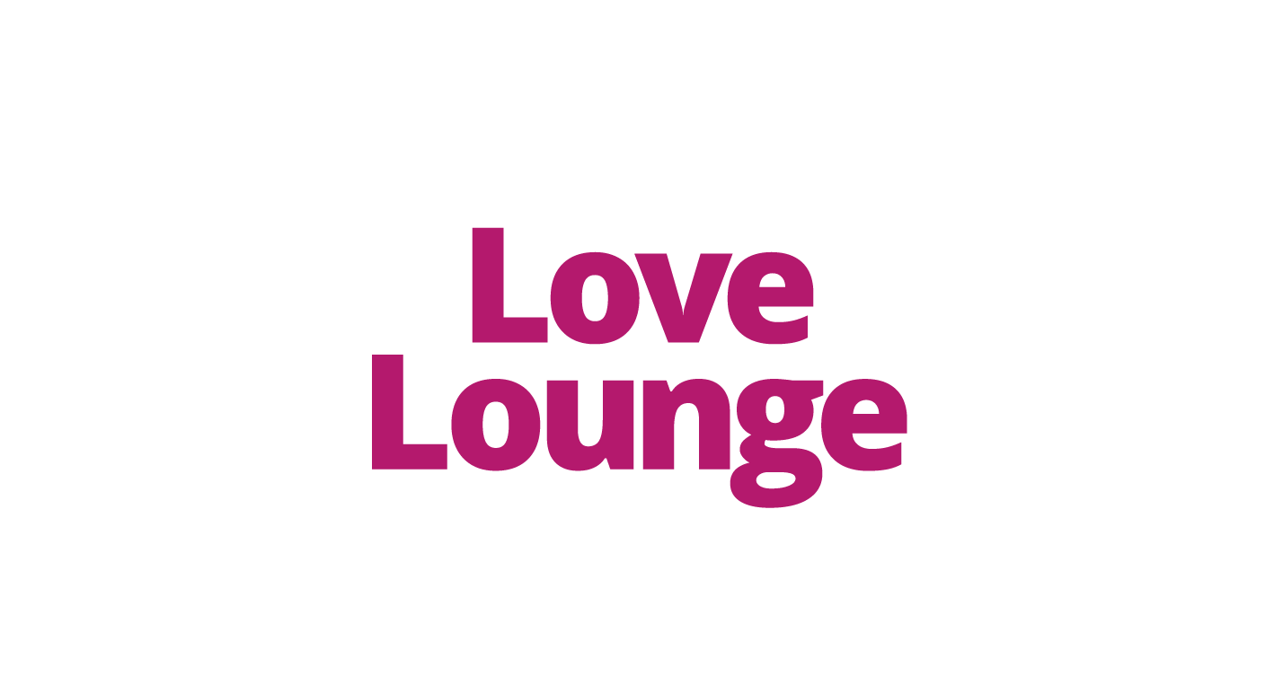 love lounge logo in white and pink