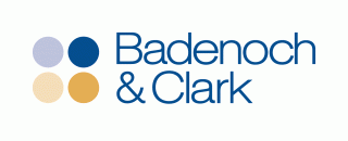 badenoch and clark logo featuring 4 circle in different colours with text to the right