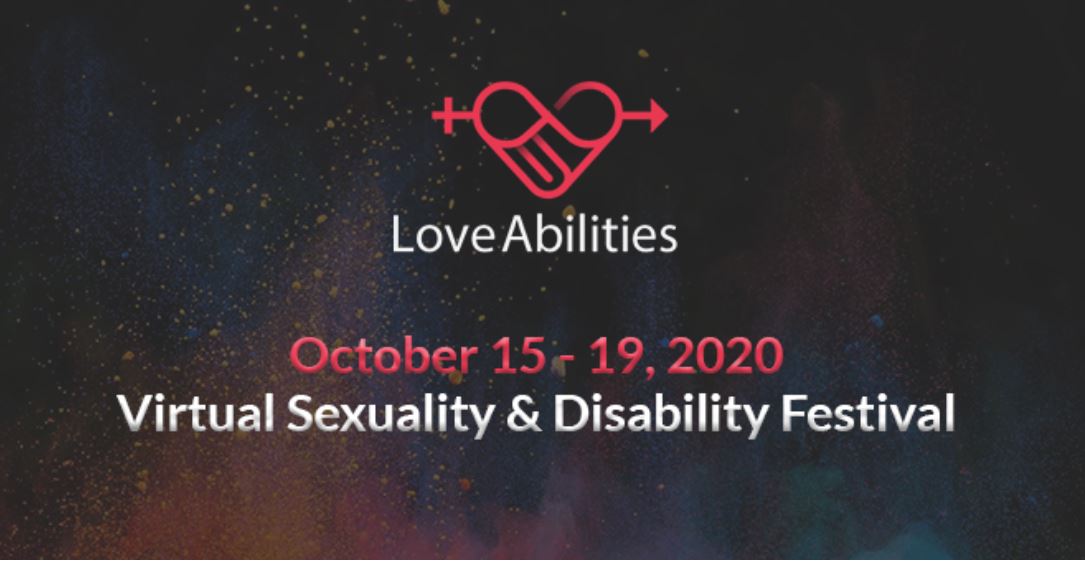 The Love Abilities Festival logo against a dark background with the dates 15th - 19th October 2020