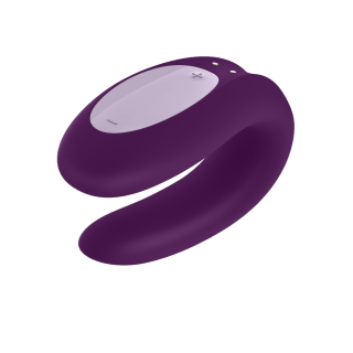 Purple rounded vibrator with plus and minus buttons on the top