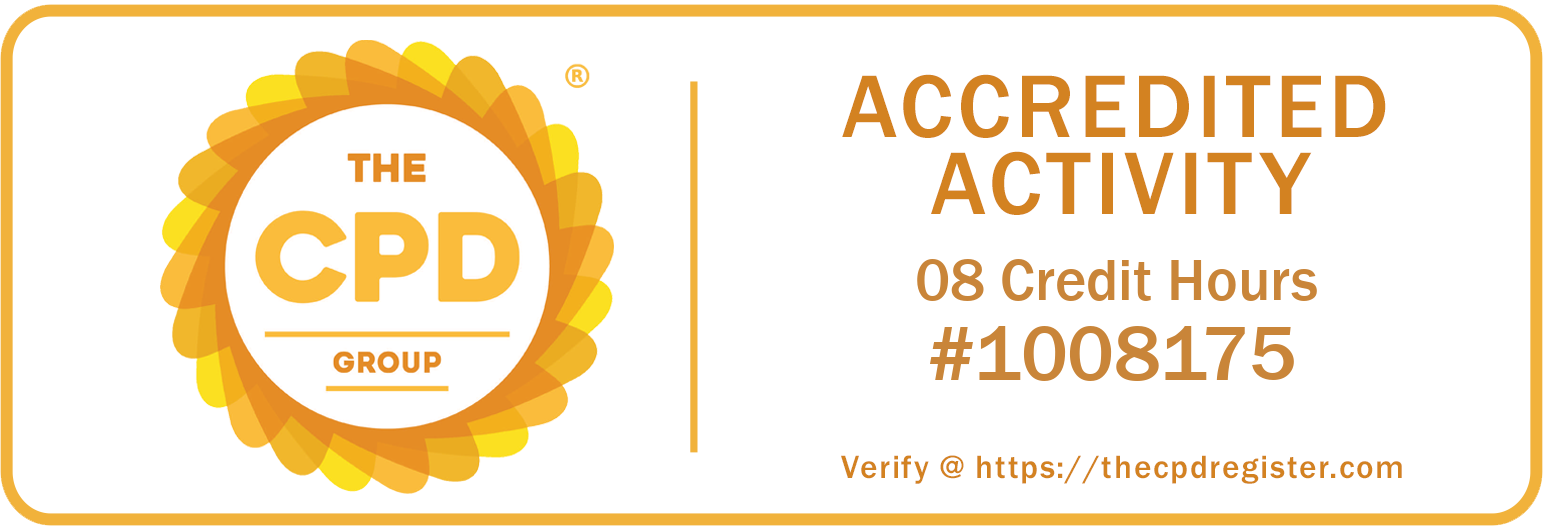 Accredited Activity 08 Credit Hours. #1008175,