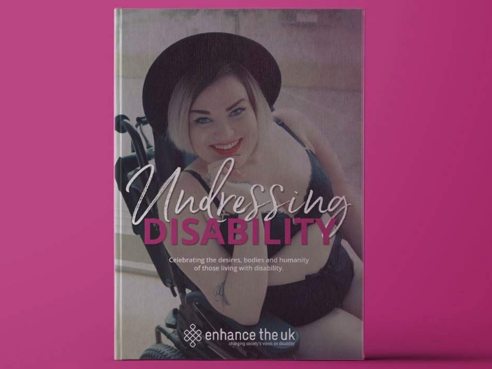 The "Undressing Disability" book. A woman in a wheelchair is on the cover.